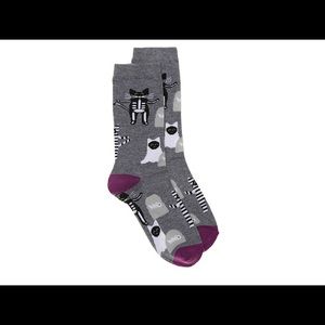 K.Bell Halloween Scaredy spooky Cats Crew Socks